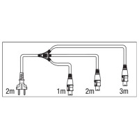 Showtec Schucko to Powercon splitter 3 way