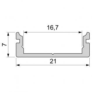 REPROFIL Profil AU-01-15 flach 2m weiß matt